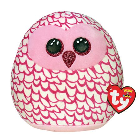 בובת TY עיניים גדולות כרית חיבוקי 14''-פינקי ינשוף