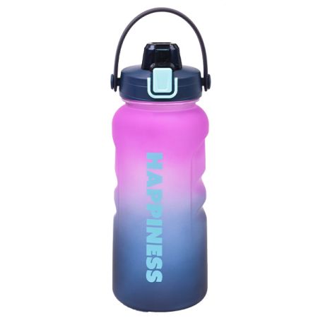 בקבוק ספורט ענק עם ציפוי גומי 2200 מ''ל - אומברה סגול כחול כהה