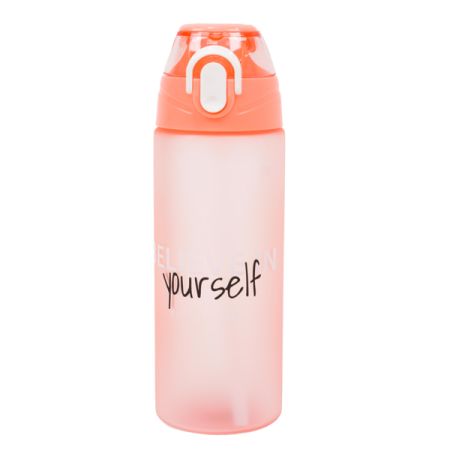 בקבוק ספורט 550 מ''ל עם פיית סיליקון - ורוד