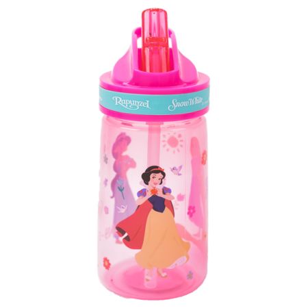 בקבוק פלסטיק 400 מ''ל עם צמיד - נסיכות פרחוני