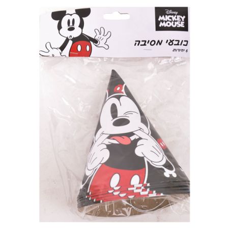 כובע מסיבה -6 יח' מיקי מאוס קלאסי