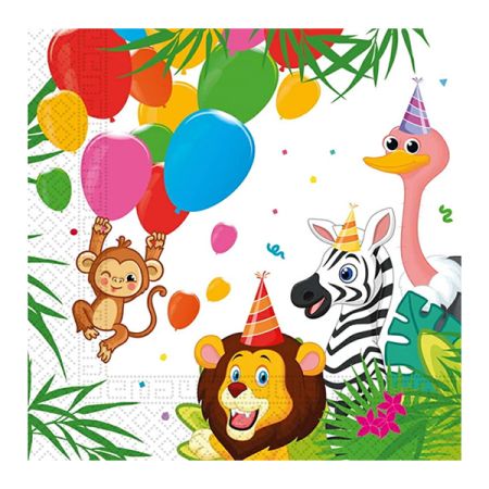 מפיות נייר 33X33סמ 20יח-בלוני ג'ונגל