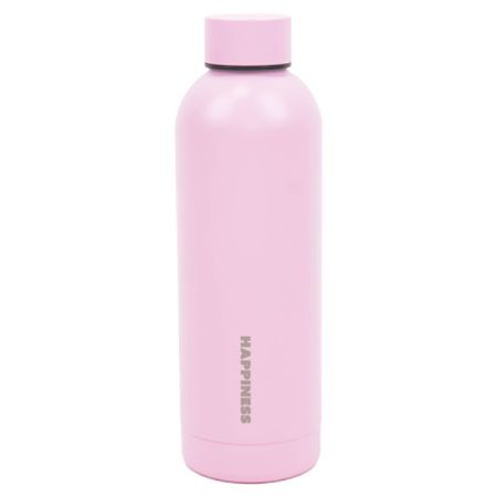 בקבוק חלב נירוסטה דופן כפולה 500 מל - ורוד פסטל