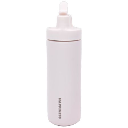 בקבוק נירוסטה דופן כפולה 550 מל עם קשית - שמנת