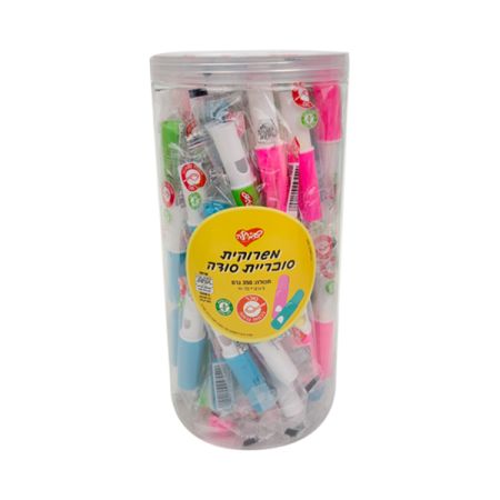 משרוקית  סודה 5 גרם - 70  יח בצנצנת/6 בקר