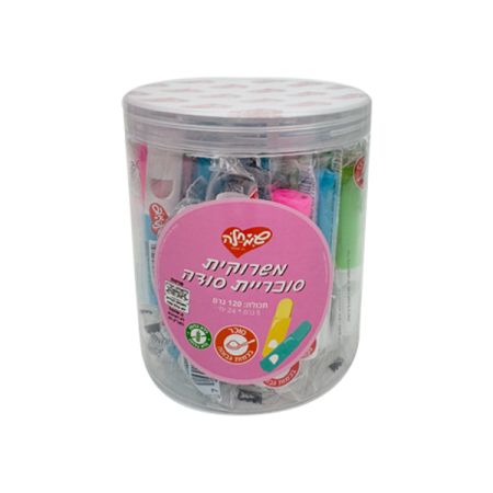 משרוקית  סודה 5 גרם - 24  יח בצנצנת/12 בקר