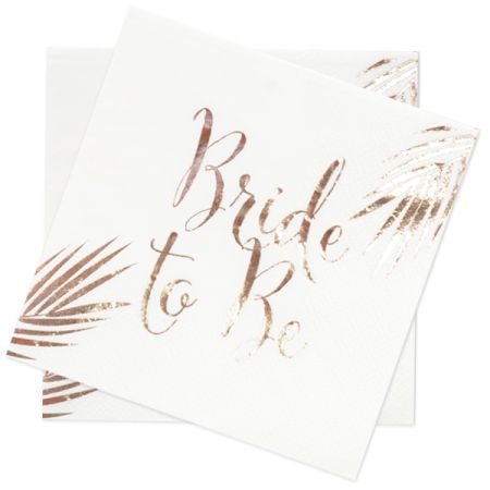 מפיות נייר קוקטייל 16 יח- BTB רוזגולד