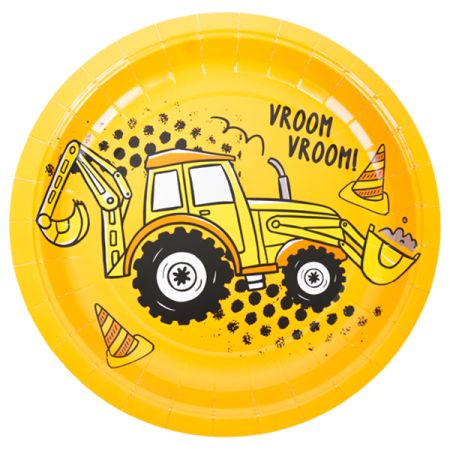 צלחות נייר 23 סמ 8 יח - טרקטור