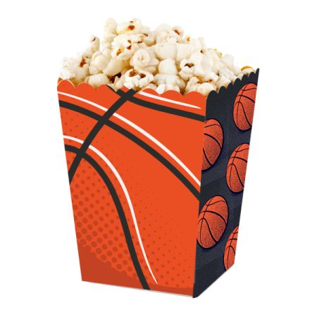 קופסאות פופקורן וחטיפים 6יח-כדורסל