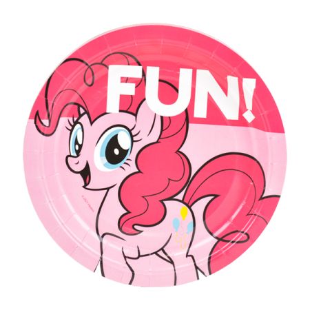 צלחות נייר 20 סמ עגולות- 8 יח- הפוני הקטן שלי