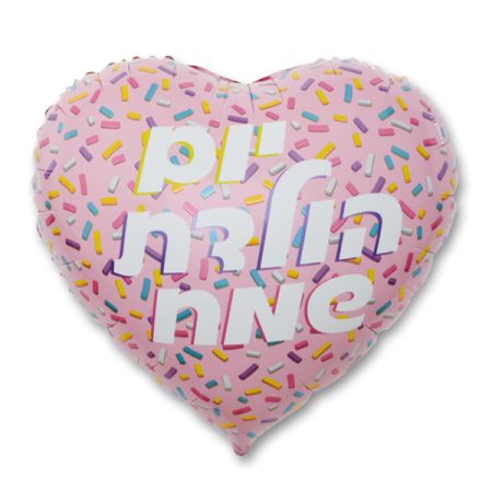 בלון מיילר 18-יום הולדת שמח לב ורוד קונפטי (C)
