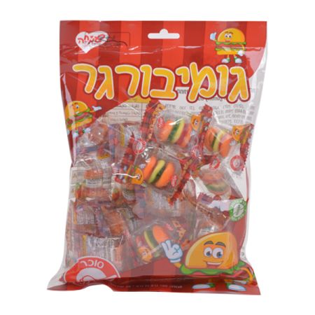 המבורגר גומי מיני 9 גרם * 20יח בשקית 180- גרם