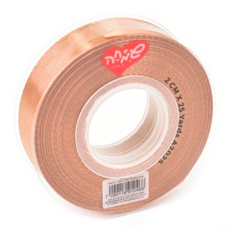 סרט סאטן 25 יארד 2 סמ - רוז גולד