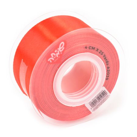 סרט סאטן 25 יארד 4 סמ - אדום