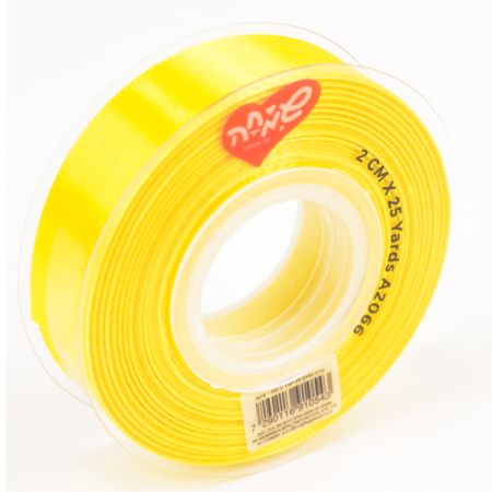 סרט סאטן 25 יארד 2 סמ - צהוב