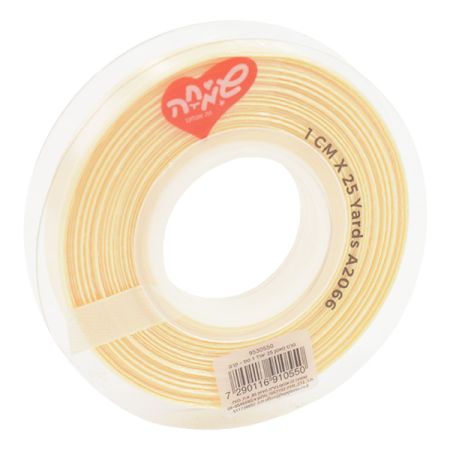 סרט סאטן 25 יארד 1 סמ - קרם