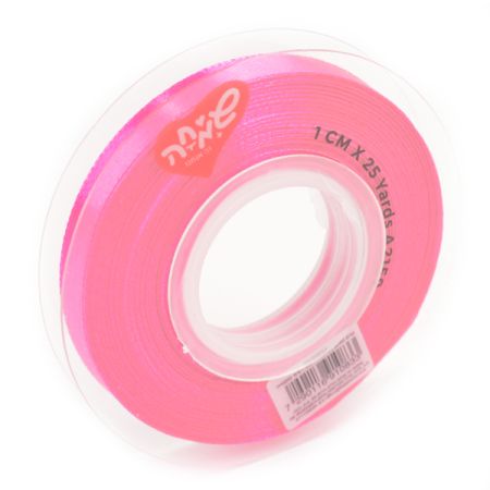 סרט סאטן 25 יארד 1 סמ - ורוד פוקסיה