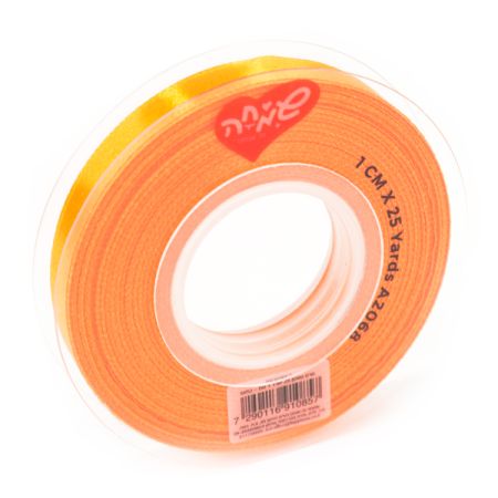 סרט סאטן 25 יארד 1 סמ - כתום