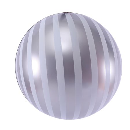 בלון בועה שקוף 24 פסים-כסף