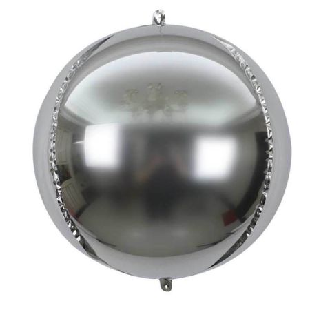 בלון מיילר 7 - תלת מימד עגול  - כסף (C)