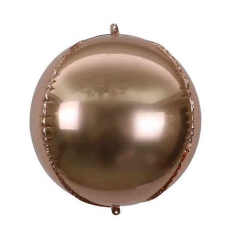 בלון מיילר 7 - תלת מימד עגול  - רוז גולד (C)