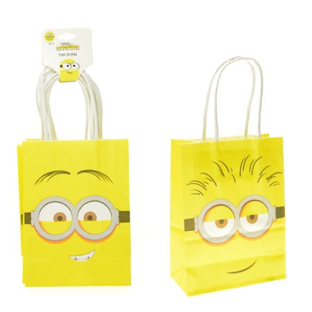 שקית חבל ממותג קטן- מיניונים 6 יח