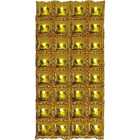 קיר בלונים מרובע מתנפח 76 על 140 סמ - זהב