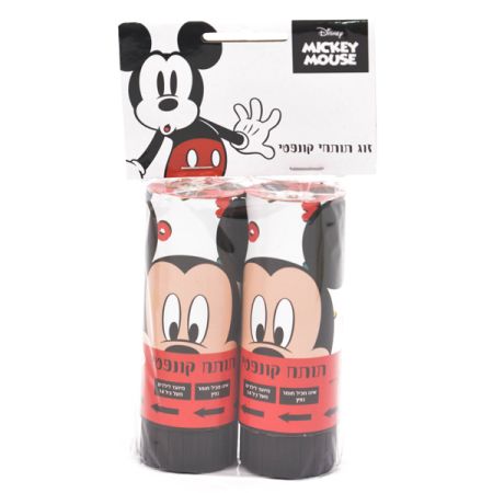 זוג תותחי קונפטי 11 סמ -מיקי פרצופים