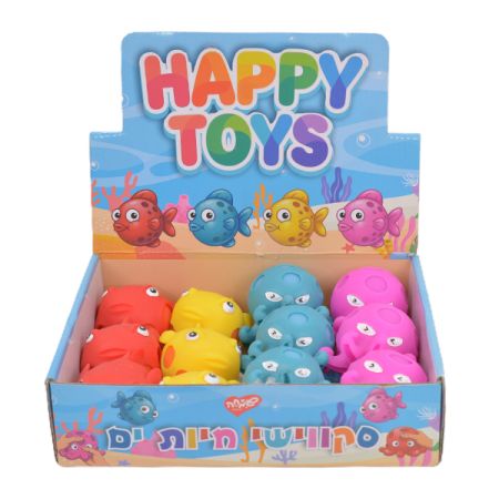 תמנון לחיץ 6 ס''מ - מיקס צבעים - 12/1441