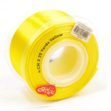 סרט סאטן 25 יארד 4 סמ - צהוב