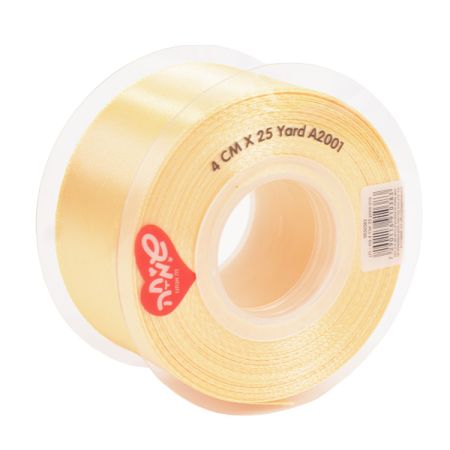 סרט סאטן 25 יארד 4 סמ - קרם