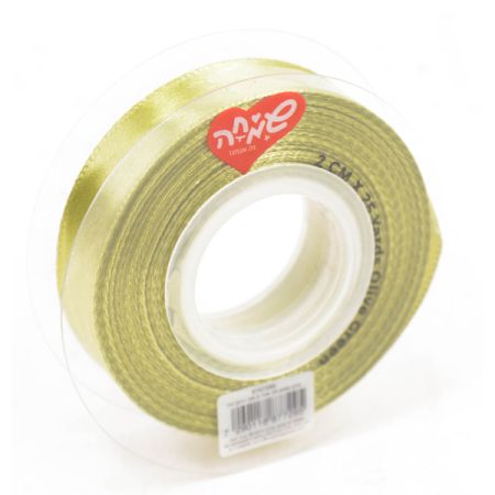 סרט סאטן 25 יארד 2 סמ -ירוק זית