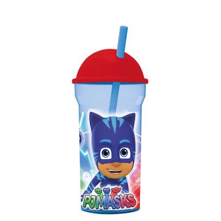 כוס עם קש שקופה 460 מל - כוח PJ