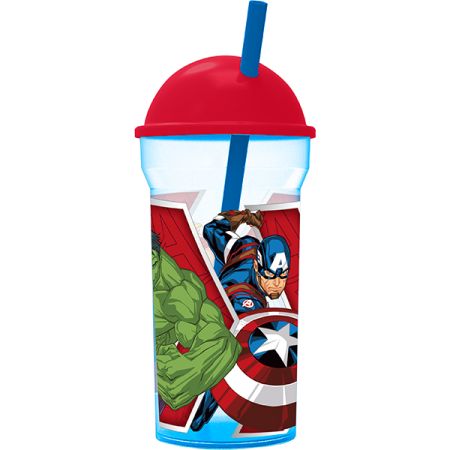 כוס עם קש סיליקון 420 מל - הנוקמים