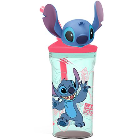 כוס עם דמות 3D עם קש 360מל - סטיץ