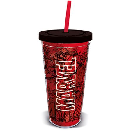 כוס עם קש 685 מל - מארוול