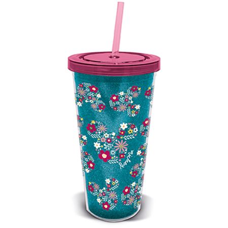 כוס עם קש 685 מל - מיקי מאוס