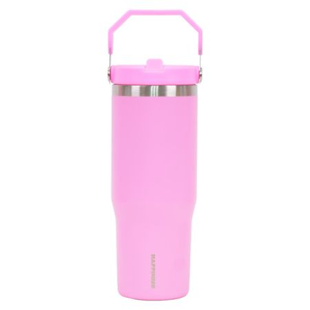 כוס תרמית עם ידית אחיזה 900 מ''ל - ורוד