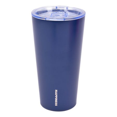 כוס נירוסטה דופן כפולה 450 מ''ל - כחול נייבי