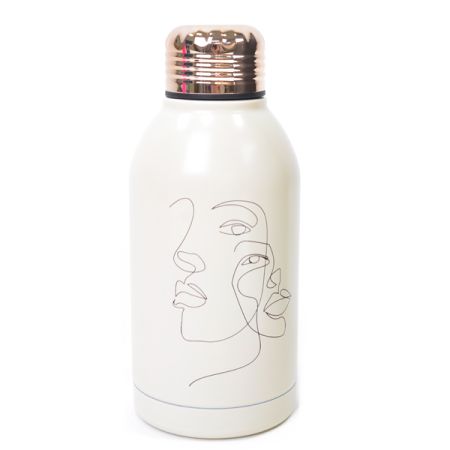 בקבוק נירוסטה דופן כפולה פקק מטאלי 350-ציור אבסטרקטי