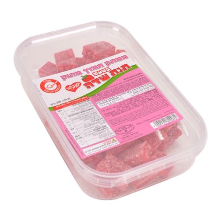 ממתק ליקריץ 200 גרם -  ממולא בציפוי סוכר בלוקים תות