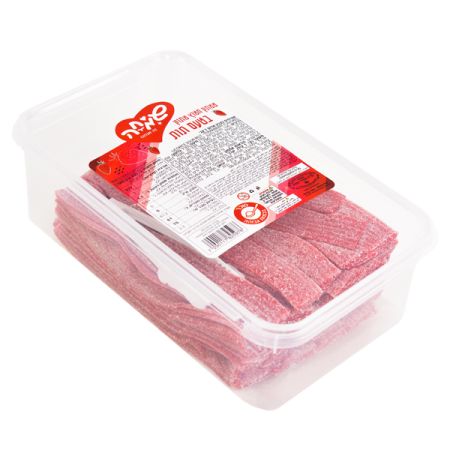 ממתק ליקריץ 1 קג -  שטיחים  בציפוי סוכר בטעם תות