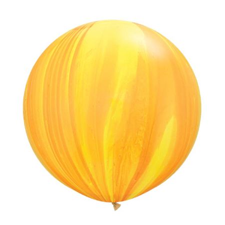 בלון Q30 שיש צהוב כתום - 2 יח