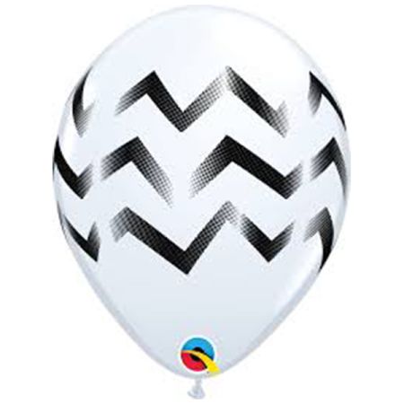 בלון Q11 לבן עם פסים 50 יח