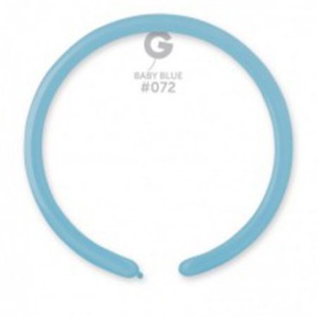 בלון נקניק D2 פסטל כחול בייבי 72 100יח