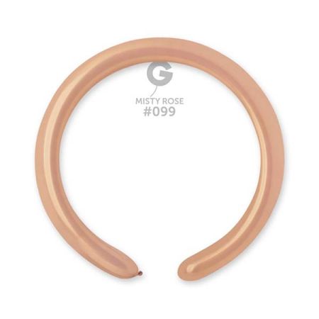 בלון נקניק D4 פסטל ורוד מעושן 099 50יח