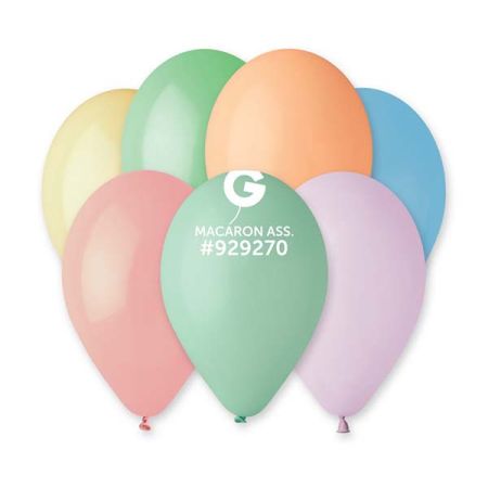 בלון G110 מקרון מעורב צבעים 100יח