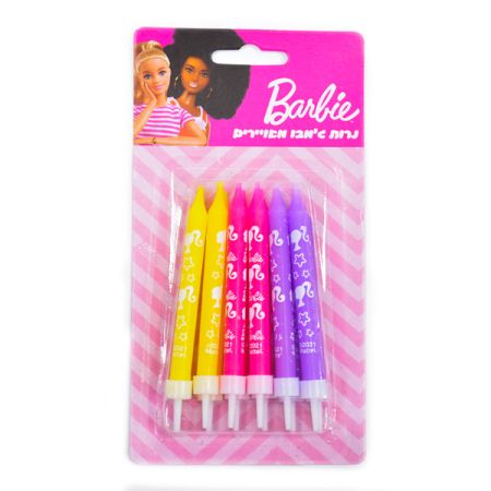 נרות ג'מבו מאויירים - ברבי