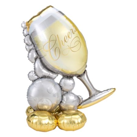 בלון איירלונז ניפוח באוויר 53 בצורת כוסות שמפניה