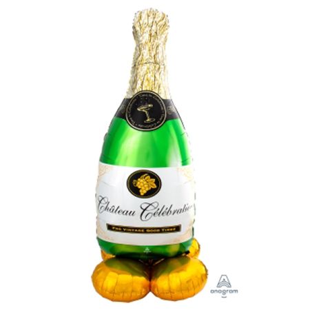 בלון איירלונז ניפוח באוויר 53 בצורת בקבוק שמפניה ירוק